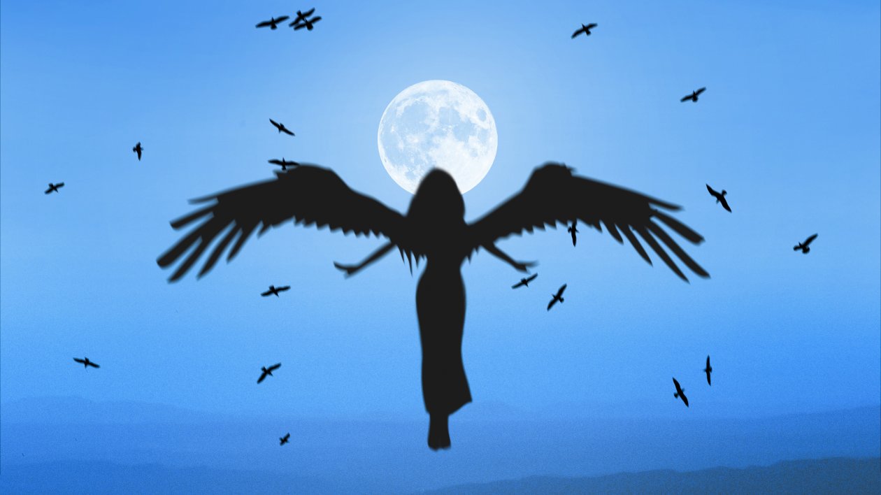 Angel Silhouette 4k