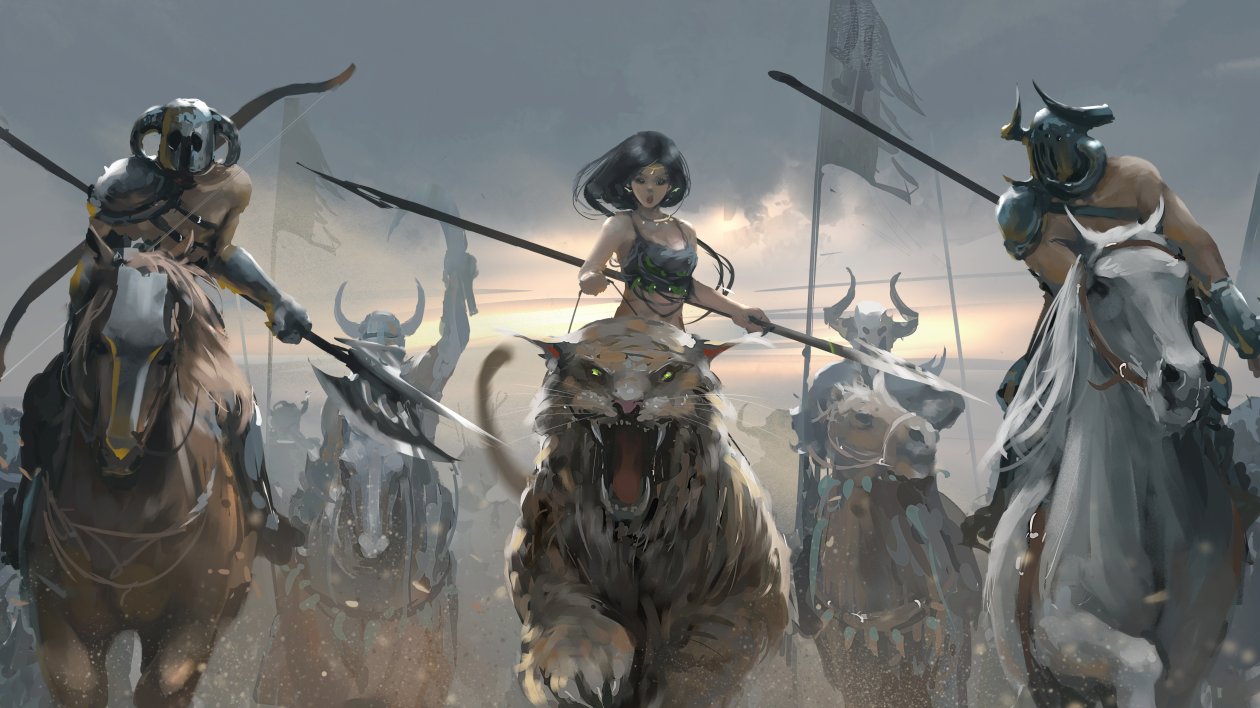 Warrior Girl Anime 5k