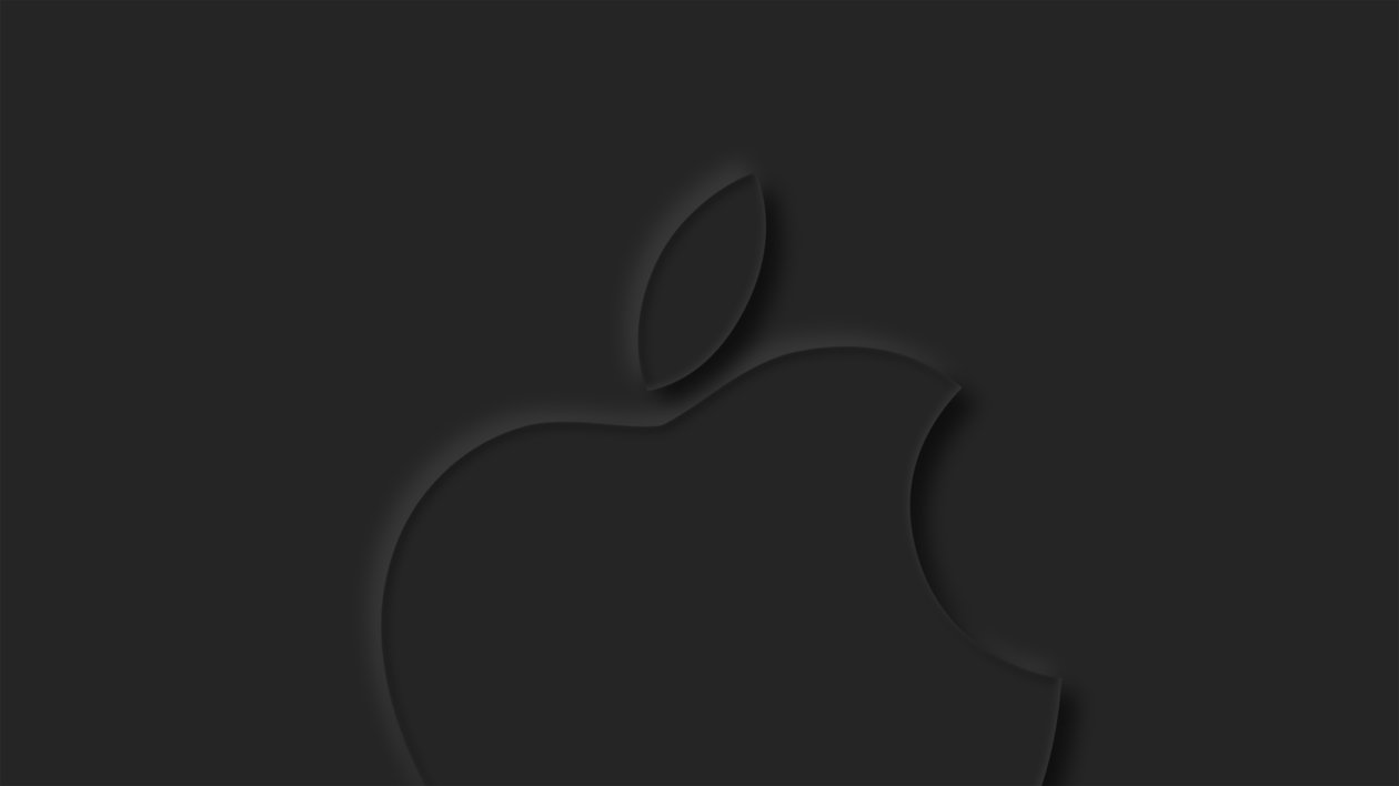 Apple Logo Dark Grey 4k