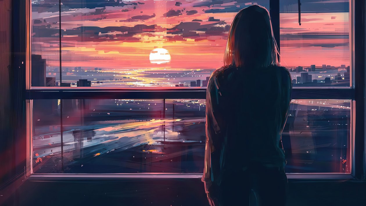 Looking Through Window Art 4k