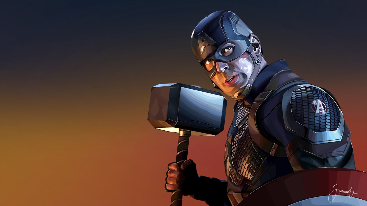 Captain America With Hammer 4k