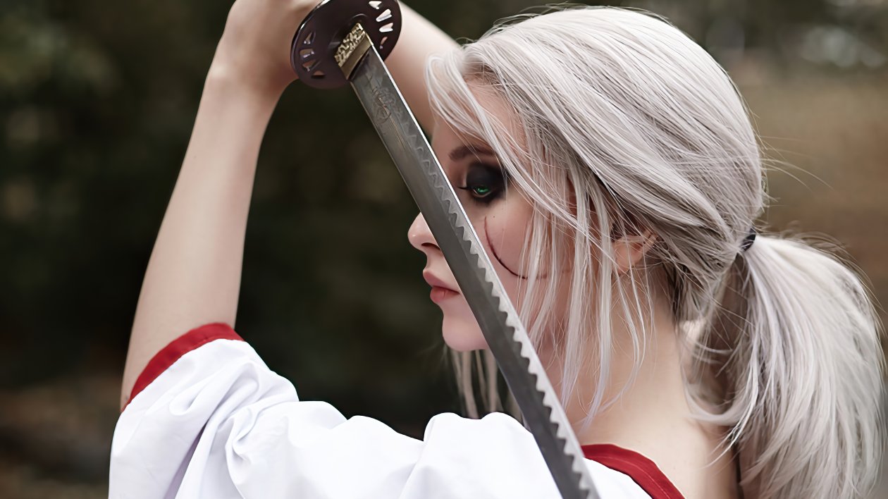 Ciri Witcher Samurai Cosplay 4k