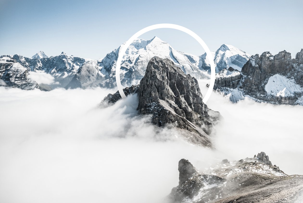Snowy Mountains Abstract