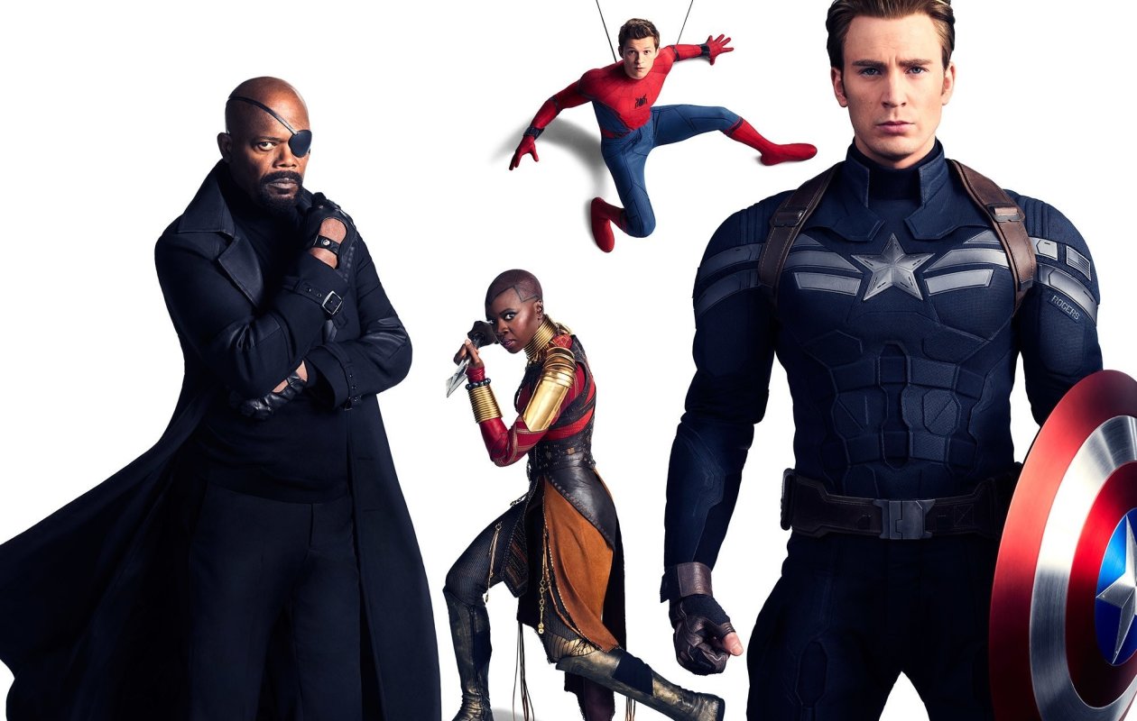 Avengers Infinity War Captain America Spiderman Nick Fury