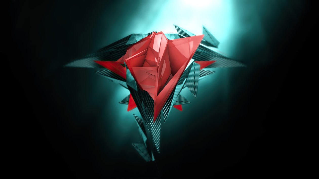 Red Cgi 3d Geometry 4k