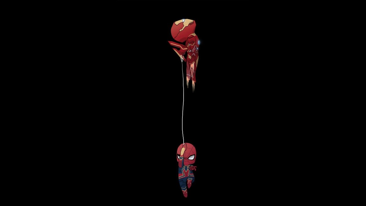 Chibi Iron Man And Spiderman