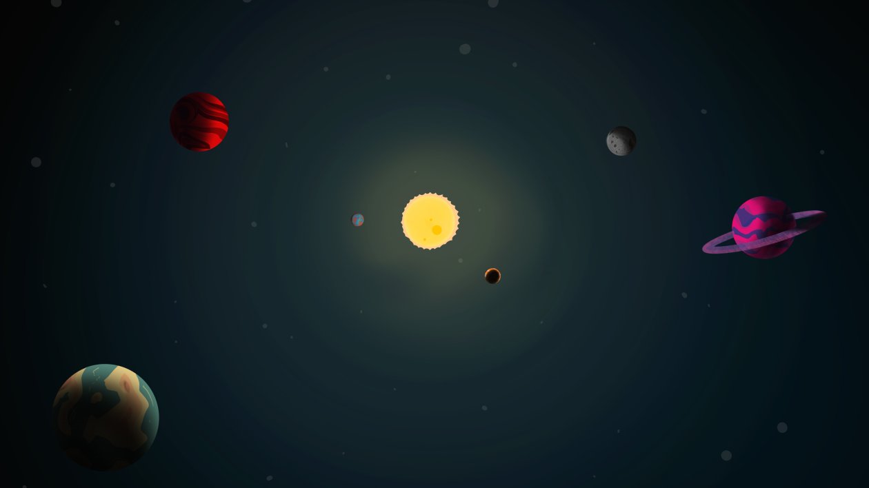 Space Planets Drawing 4k