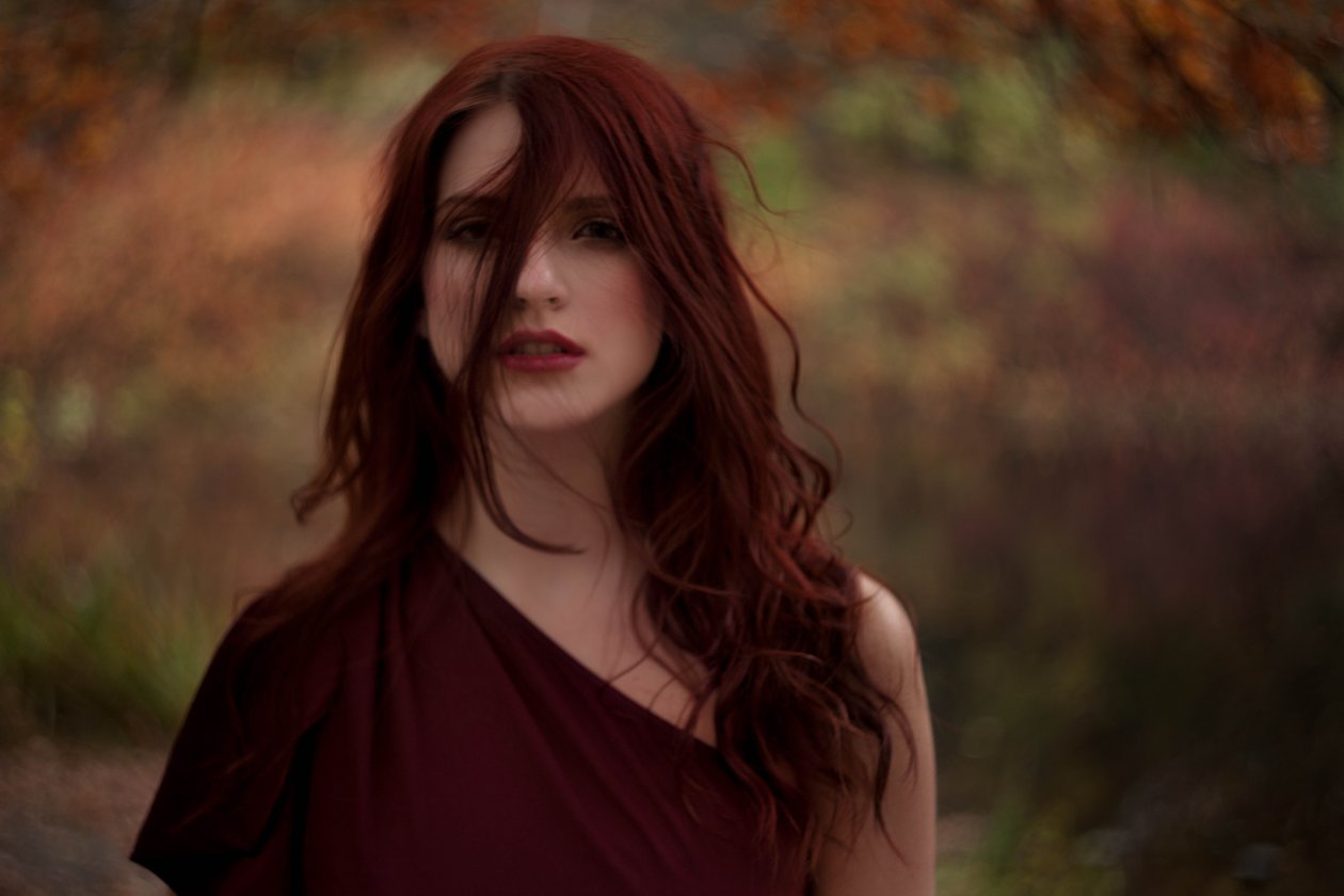 Redhead Girl Bokeh 8k