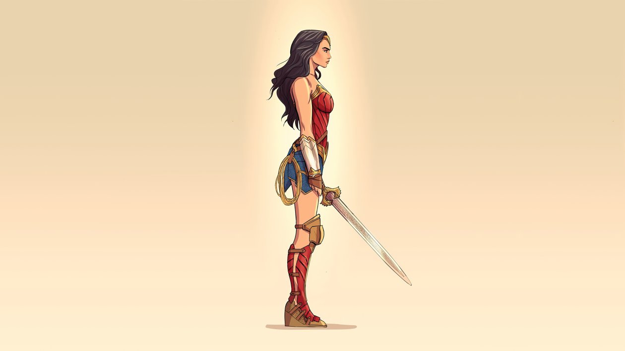 2020 Wonder Woman Minimalism 4k