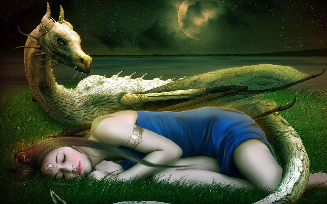 Girl Dragon Art