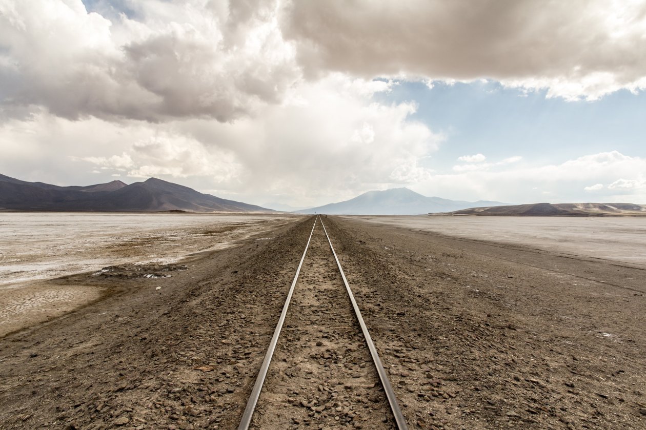 Railway Line Desert Nature Landscape