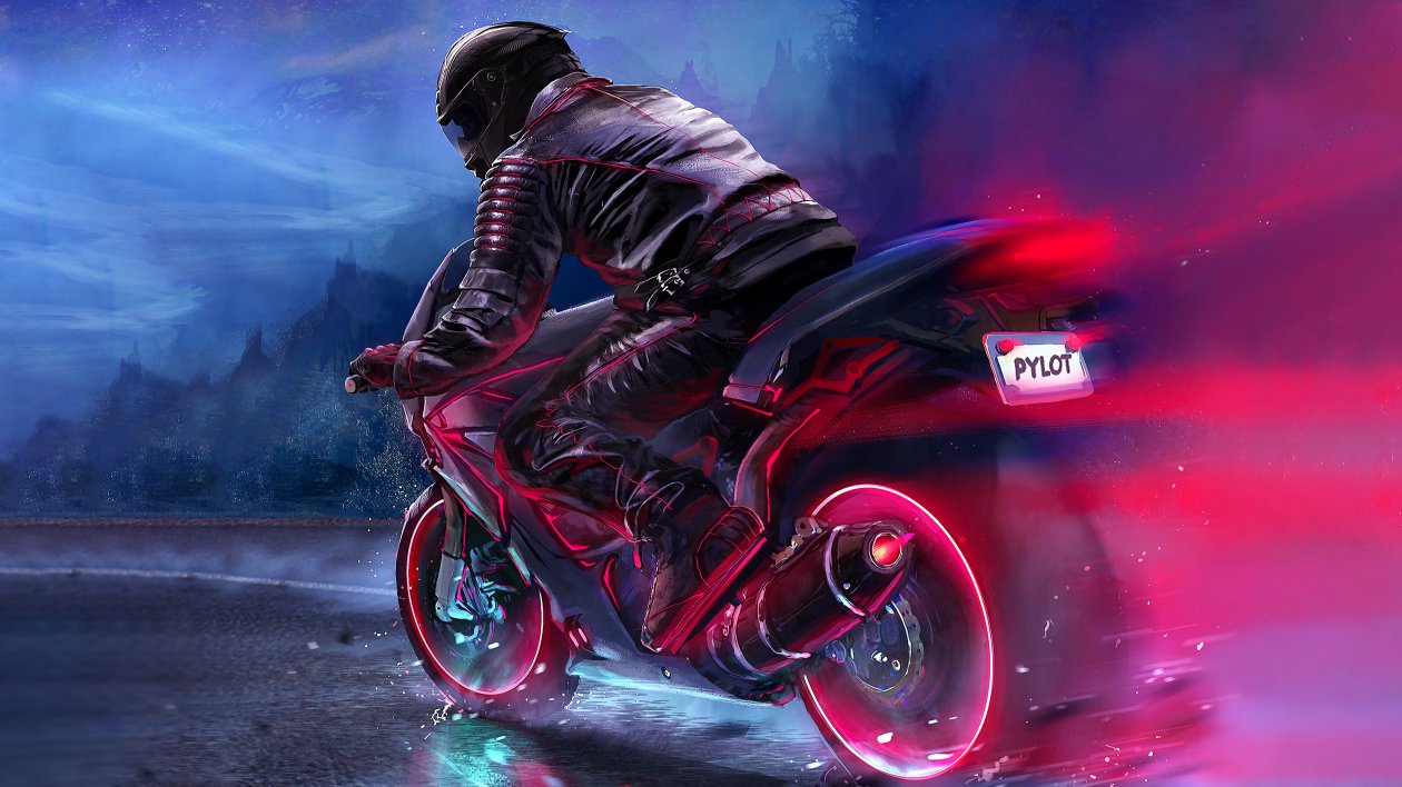 Retro Bike Rider 4k