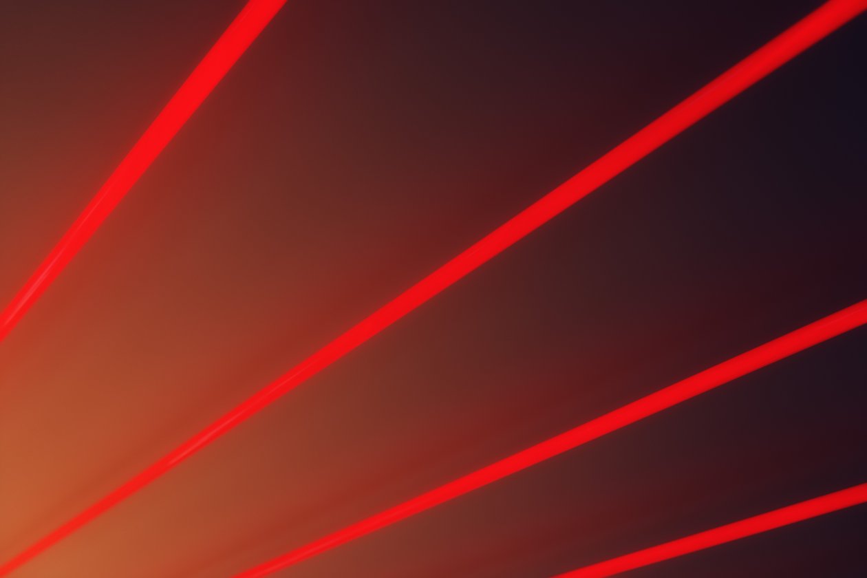 Red Light Beams Abstract 5k