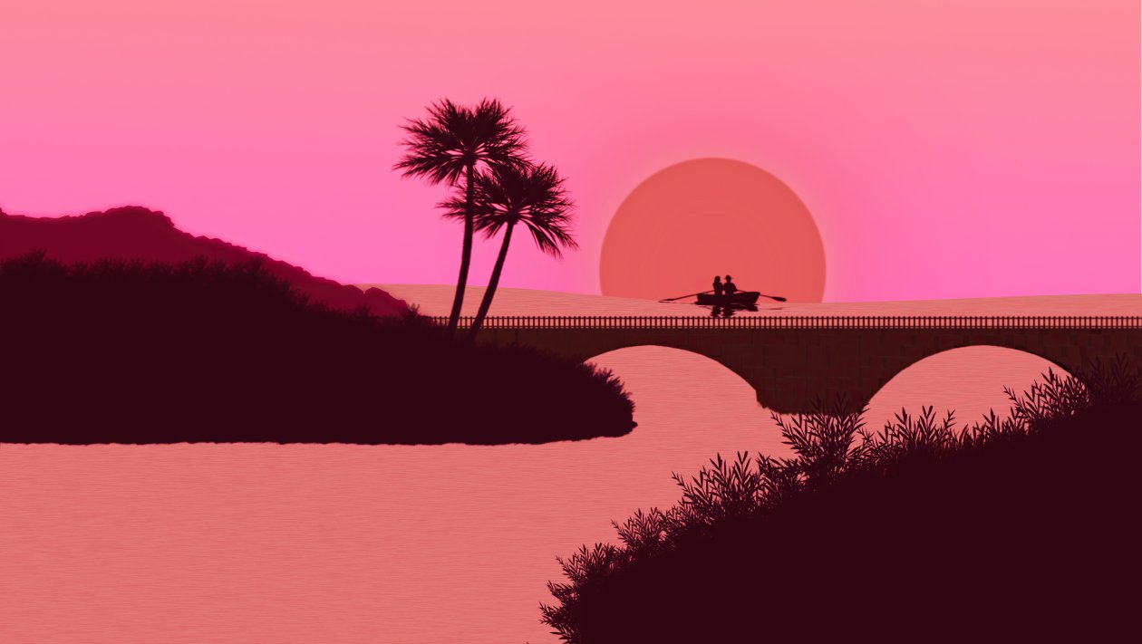 Couple Boat Romantic Ride