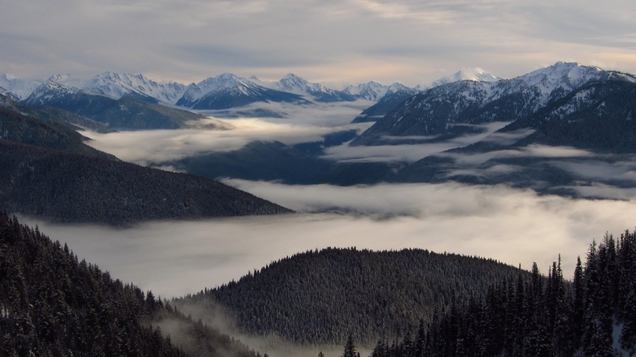 Mountains Landscape Nature Clouds Mist Snow