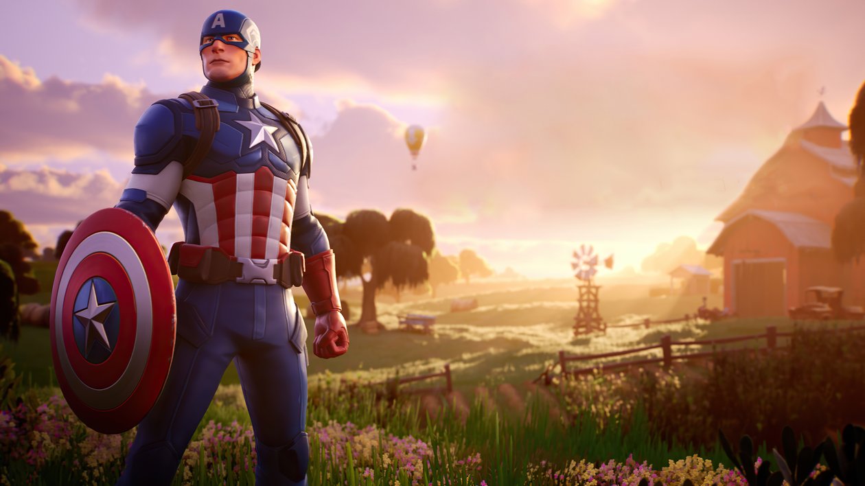 Captain America Fortnite 4k