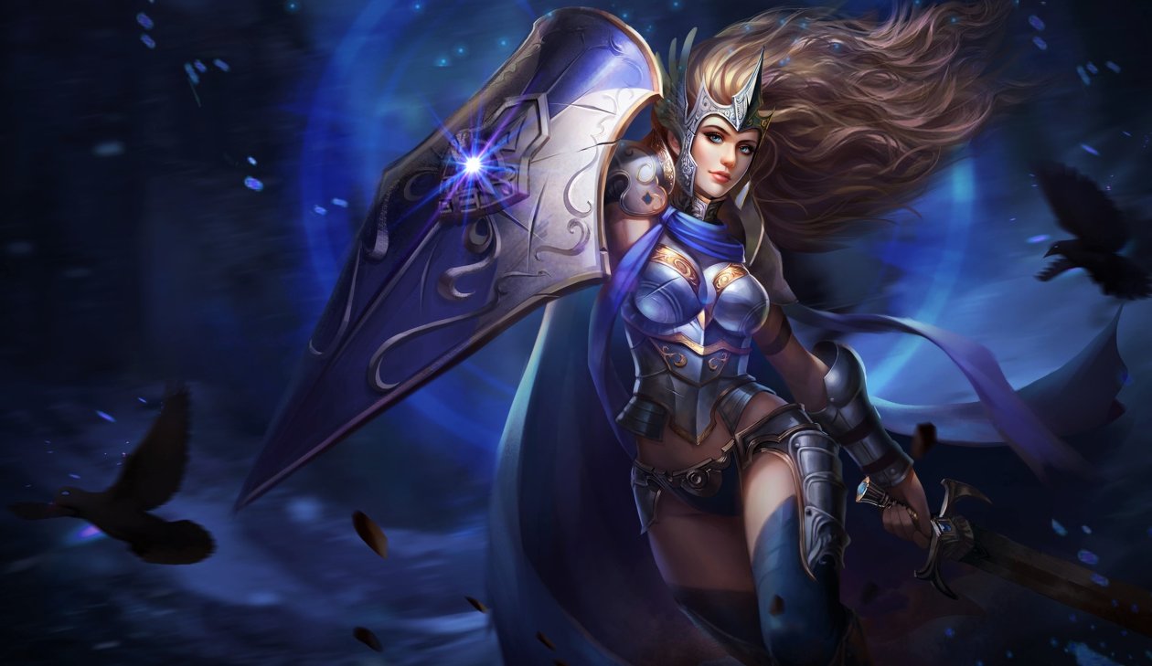 Fantasy Warrior Girl With Shield And Sword