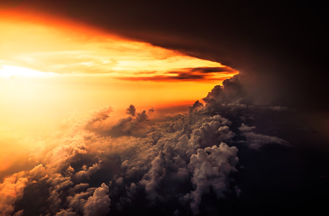 Aerial Cloud Horizon Sunset