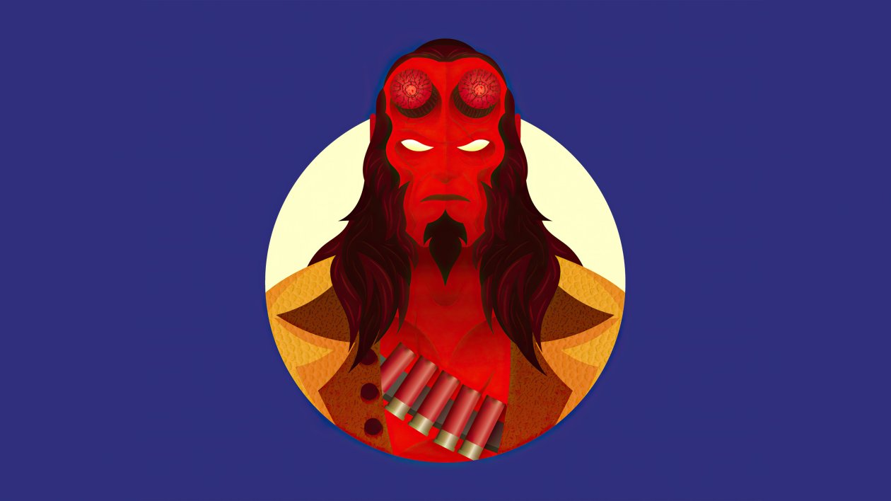 2020 Hellboy Minimalism 4k