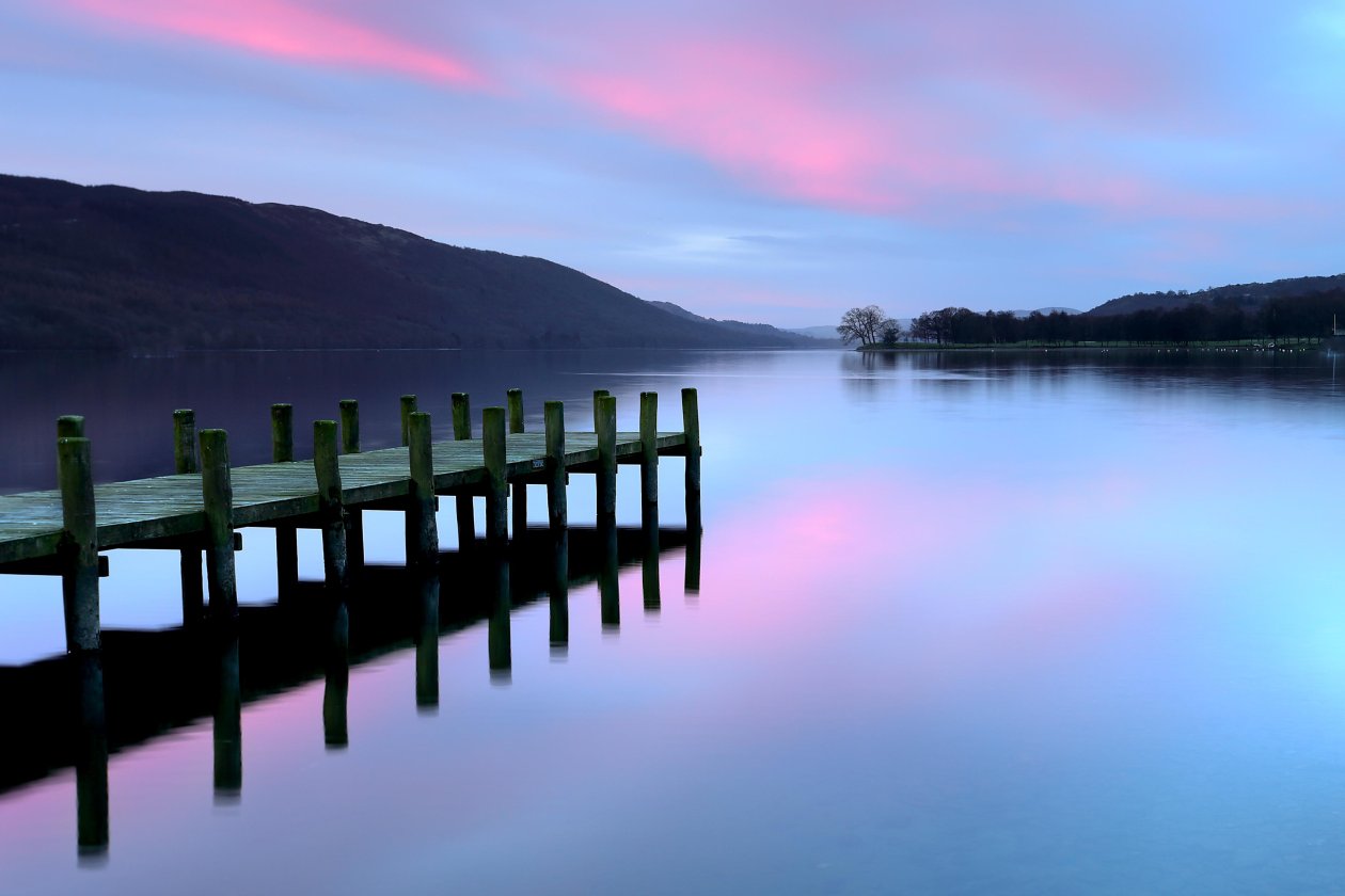 Pier Lake District Evening 4k