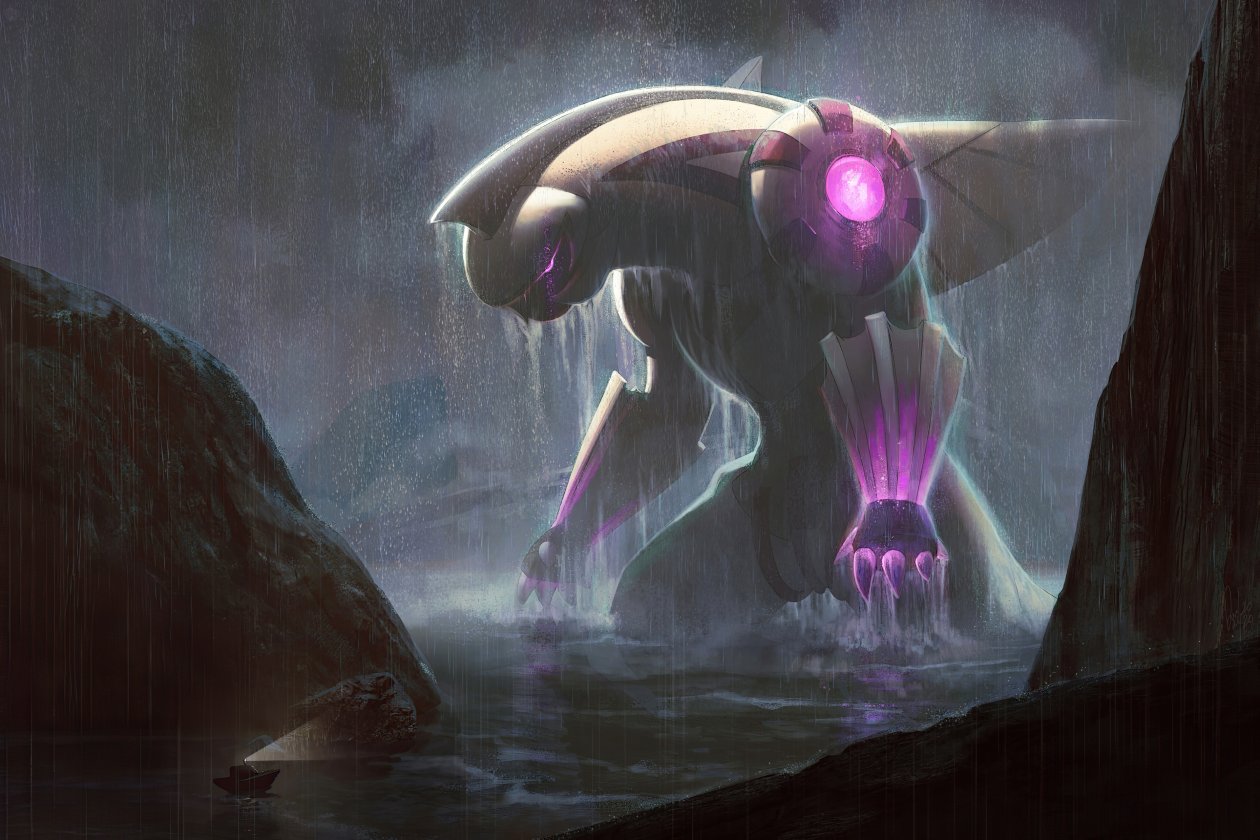 Titan Palkia Kaiju Pokemon Fan Art 4k