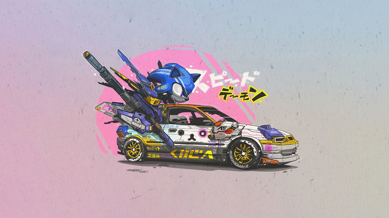 Sonic The Hedgehog Ride Abstract 4k