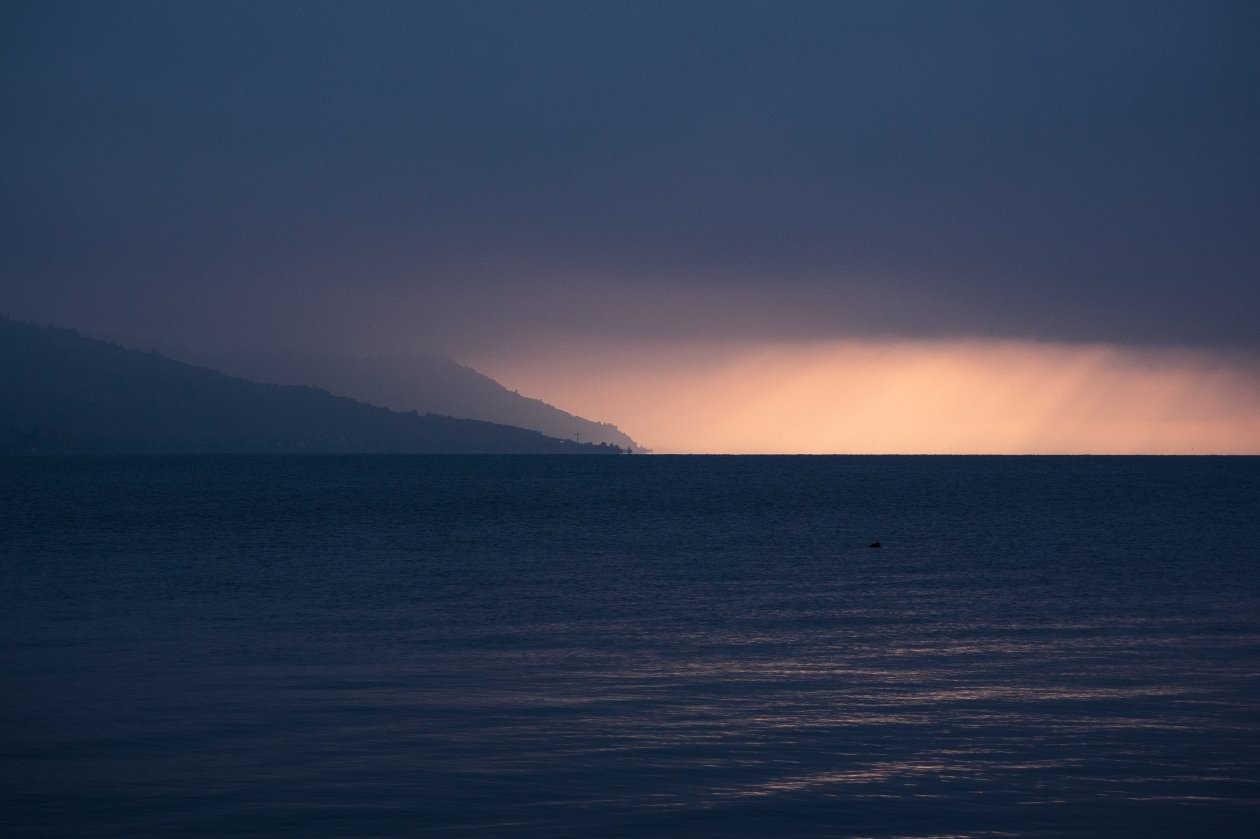 Sea Ocean Horizon Cloudy 5k