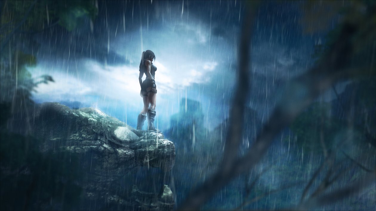 Tomb Raider Lara Croft Rain Game
