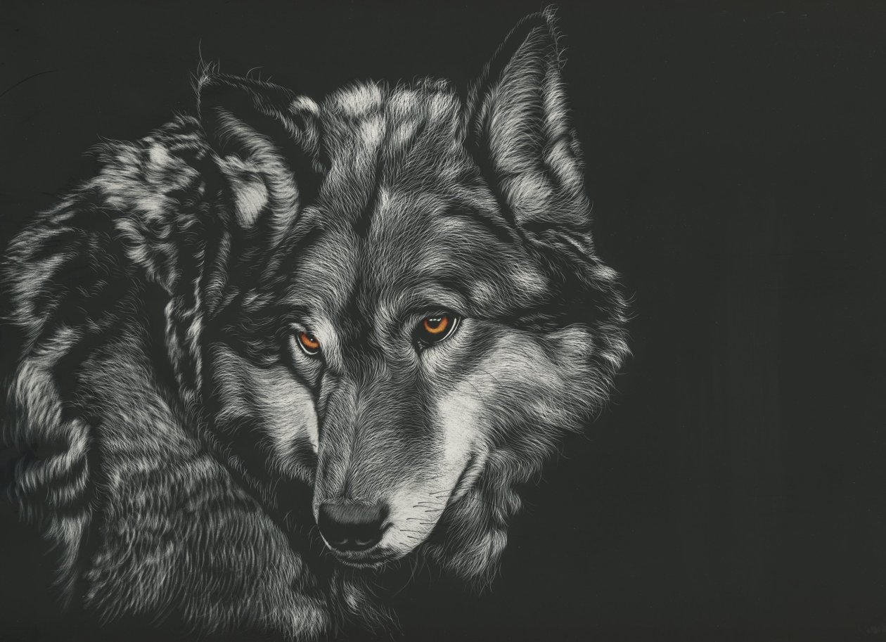 Wolf Painting 4k