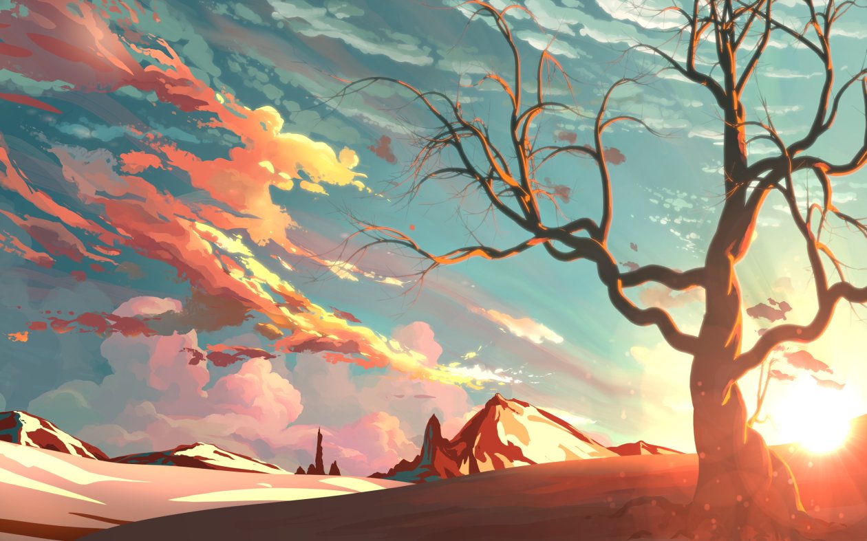 Sunset Beautiful Painting