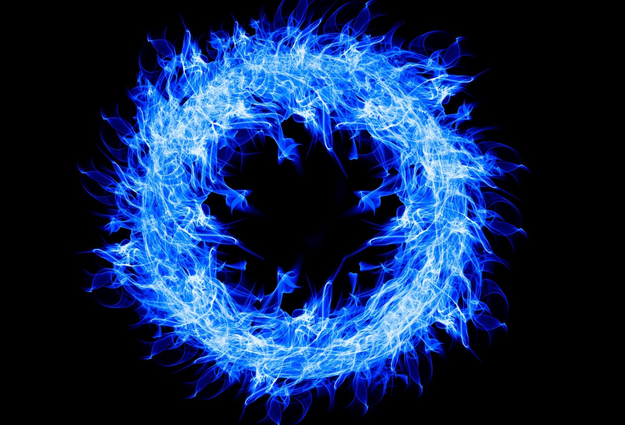 Blue Fire Ring 4k
