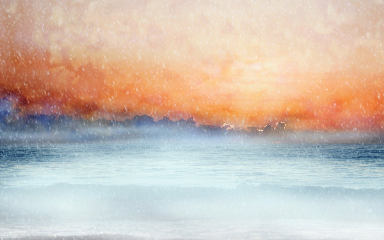 Earth Scenic Clouds Sea Sky Horizon 5k