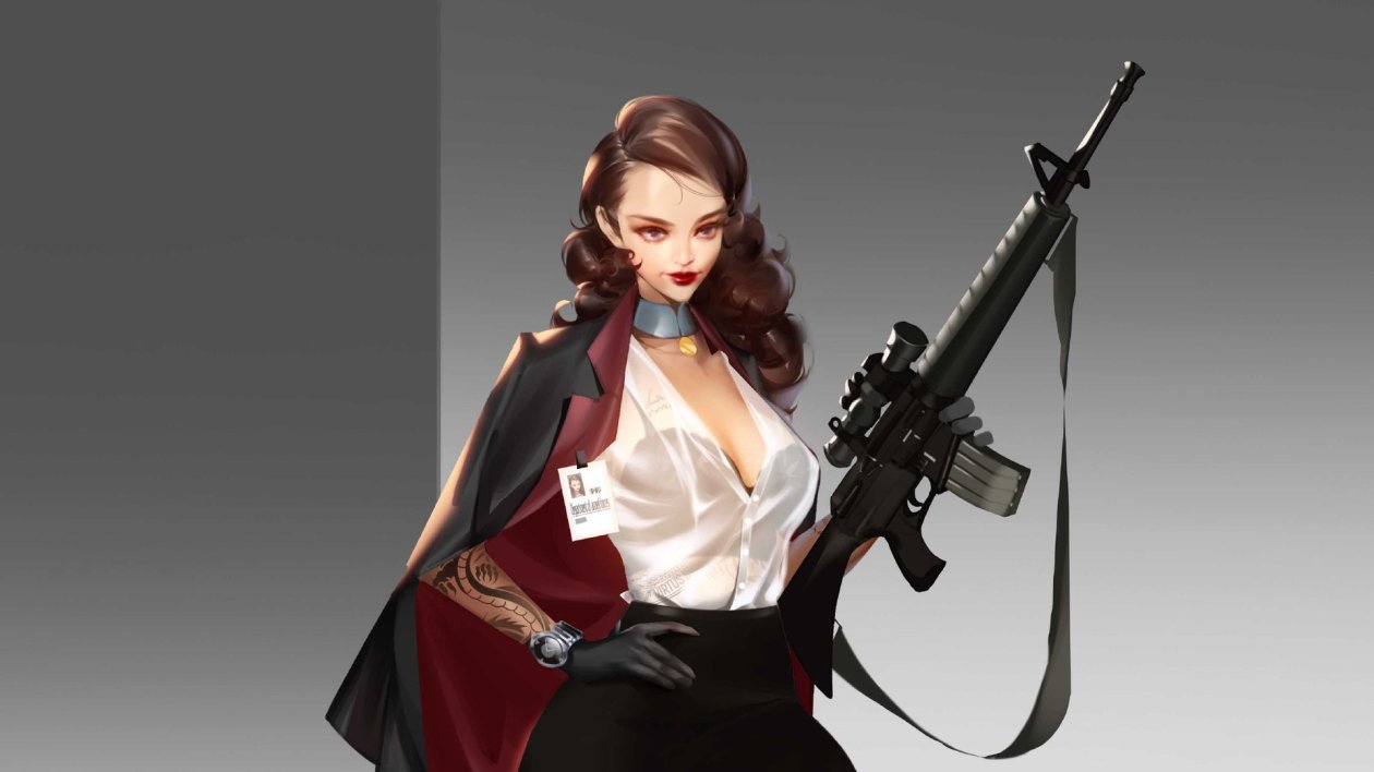 Girl With Big Gun