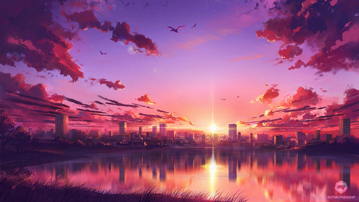 Anime Sunset Scene
