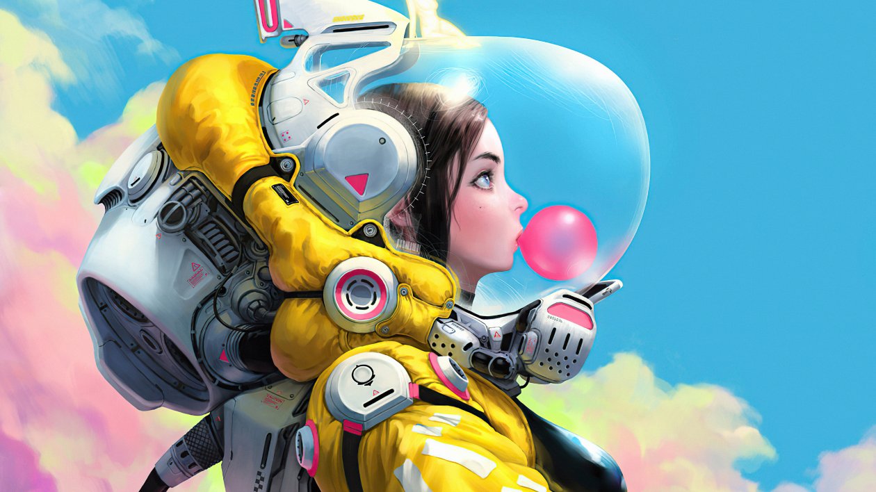 Bubblegum Space Girl 4k