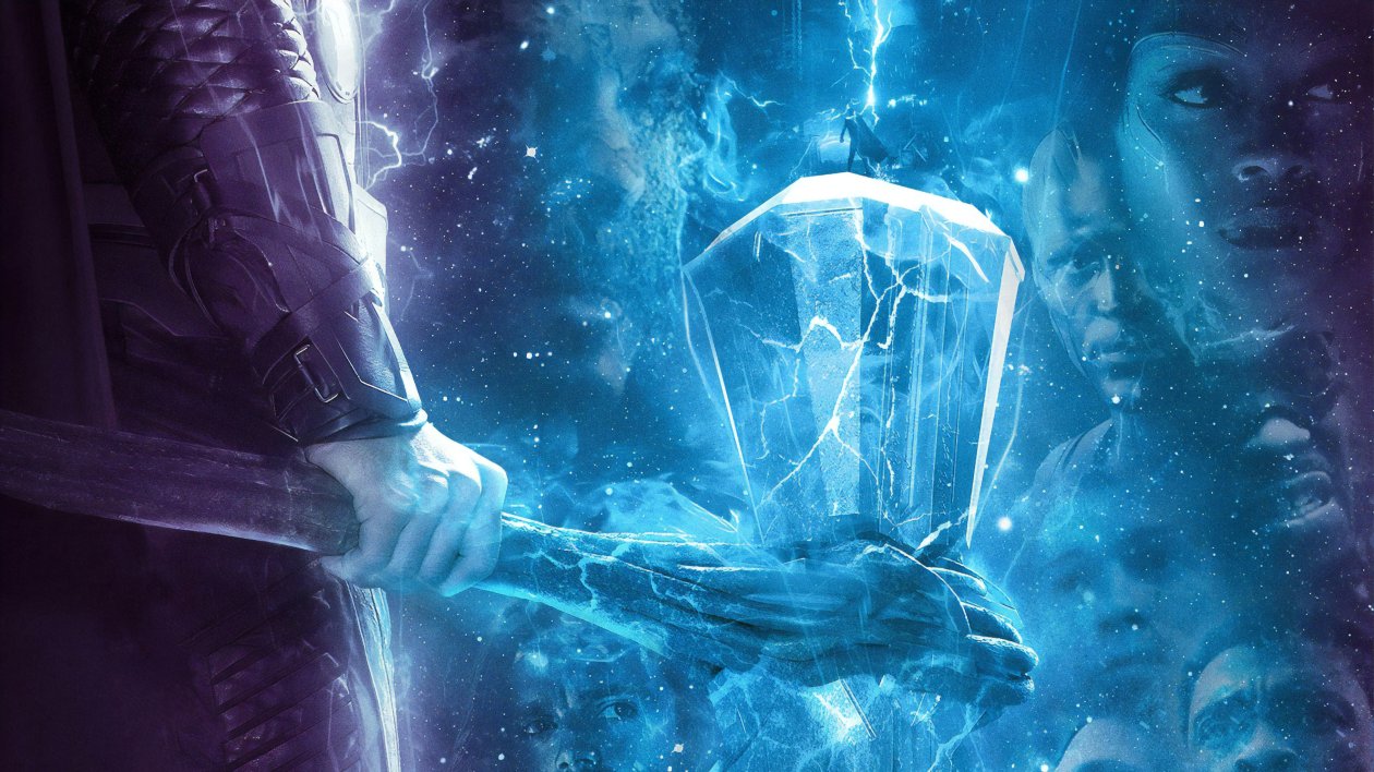 Avengers Endgame Thor Hammer Poster 4k