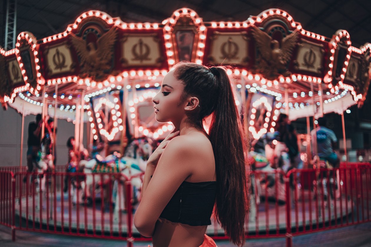 Amusement Girl Park Portait