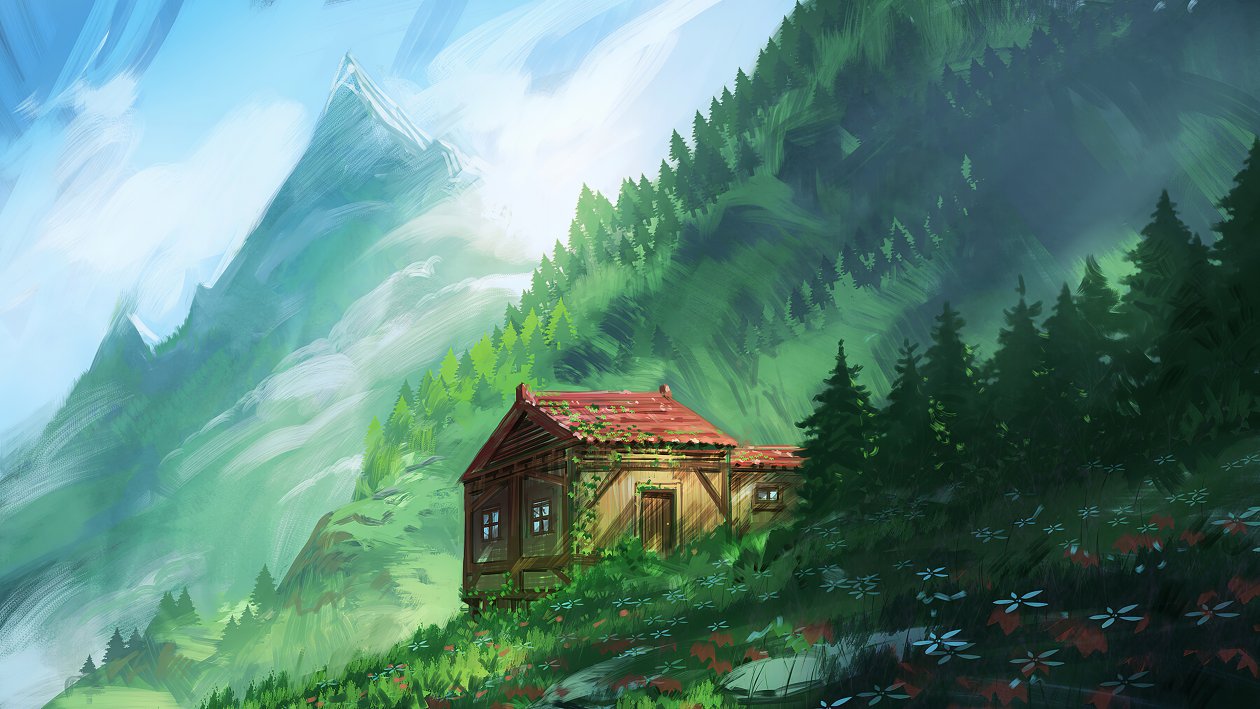 Cozy Little House In Mountains 4k