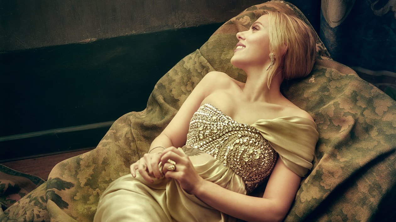 Scarlett Johansson Vanity Fair Oscar Portrait 4k