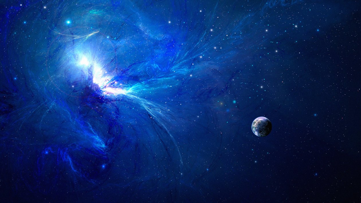 Blue Explosion Space