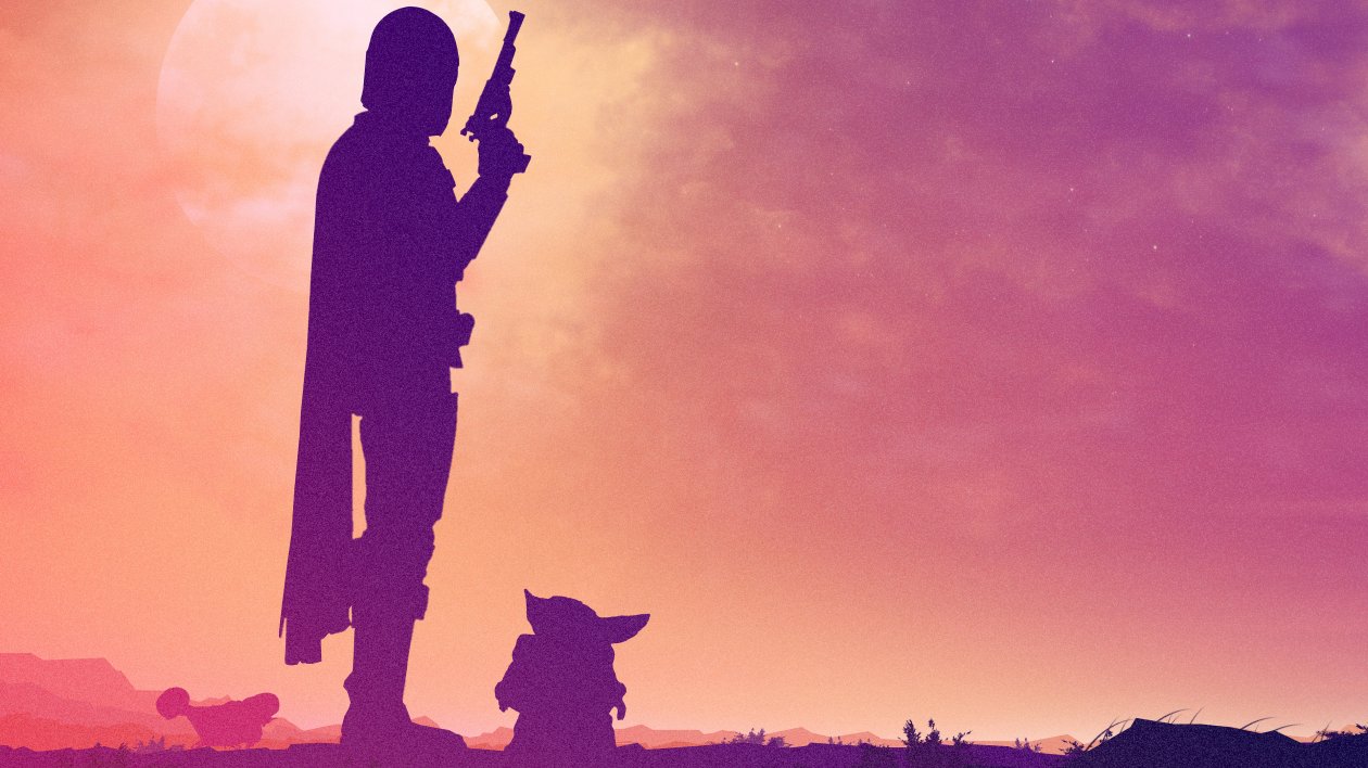 Baby Yoda And The Mandalorian Minimal 4k