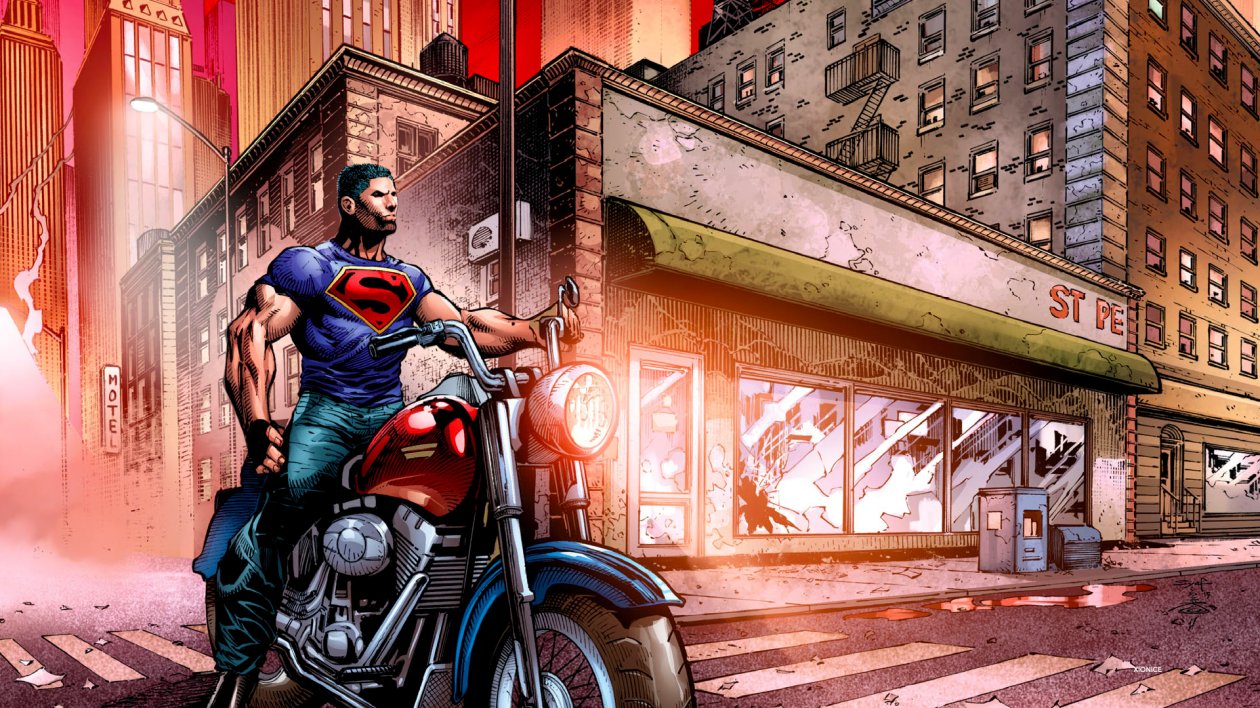 Superman On A Motorcycle