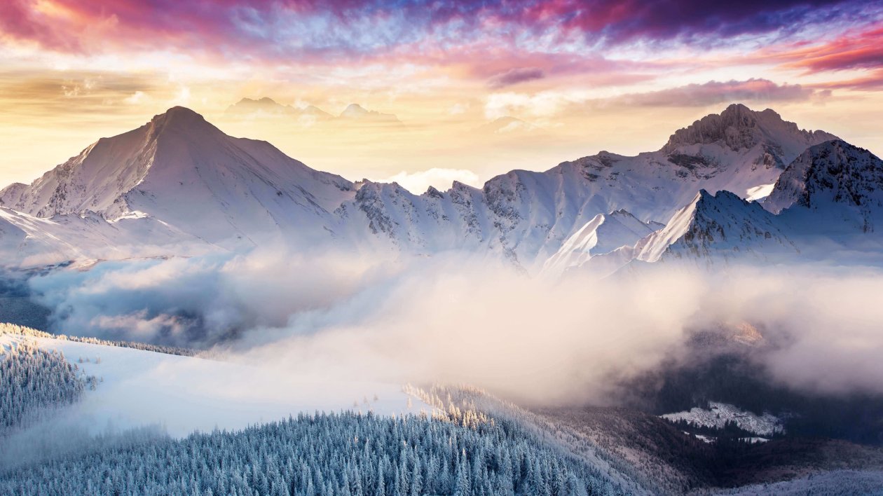 Winter Mountain Snow 4k