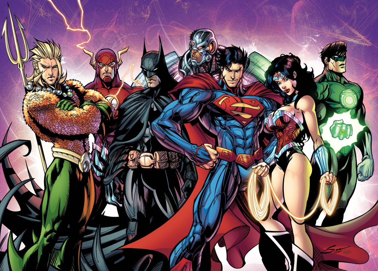 Justice League Superheroes Artwork 8k