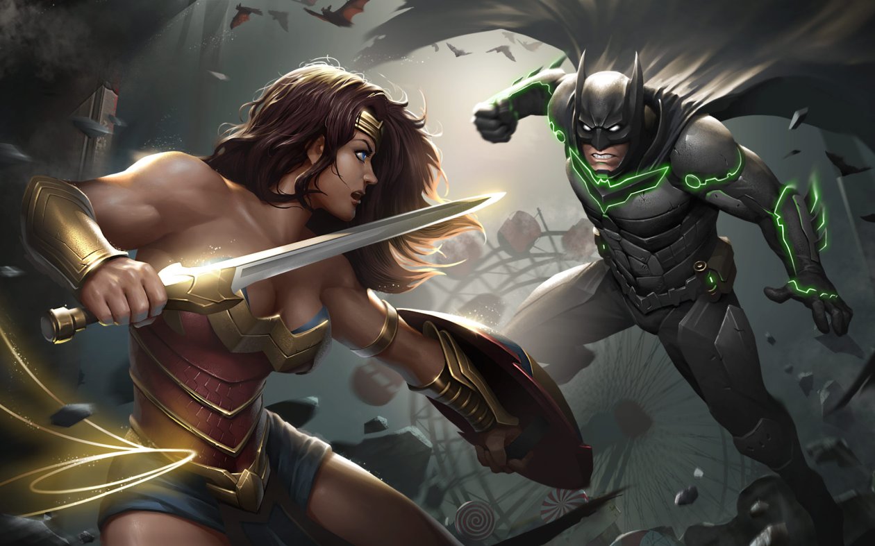 Injustice 2 Batman Wonder Woman Artwork