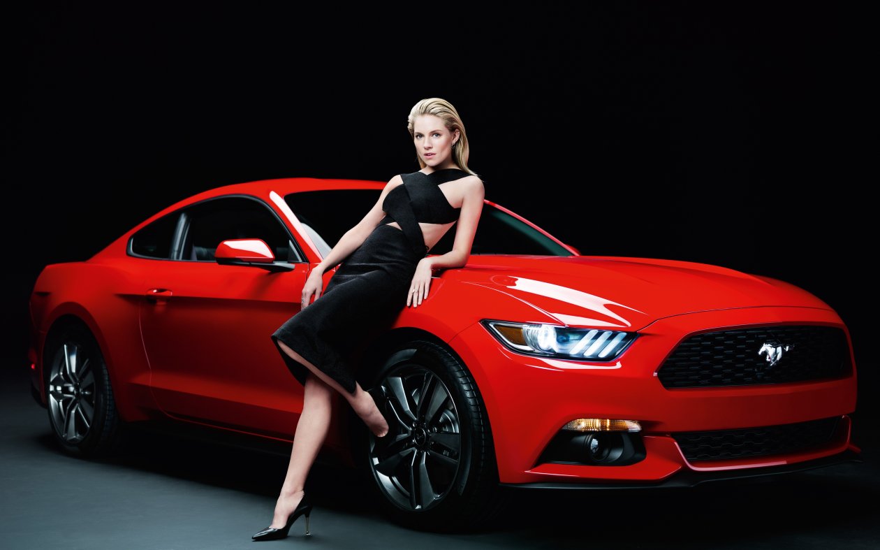 Sienna Miller With Ford Mustang Photoshoot