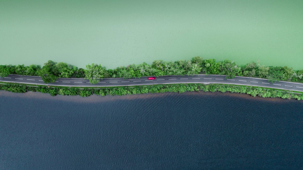 Road Separating Two Lochs Scottish Highlands 5k
