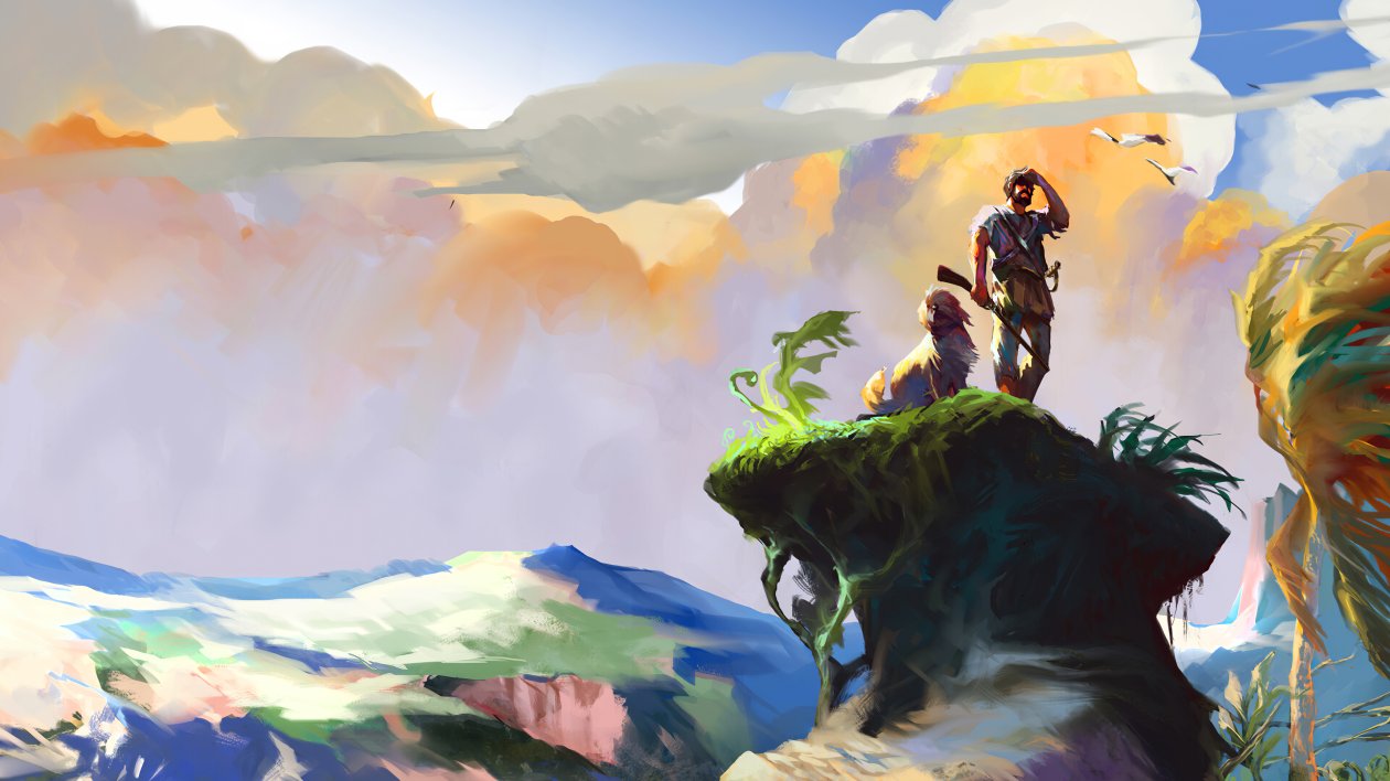 Man With Gun And Dog