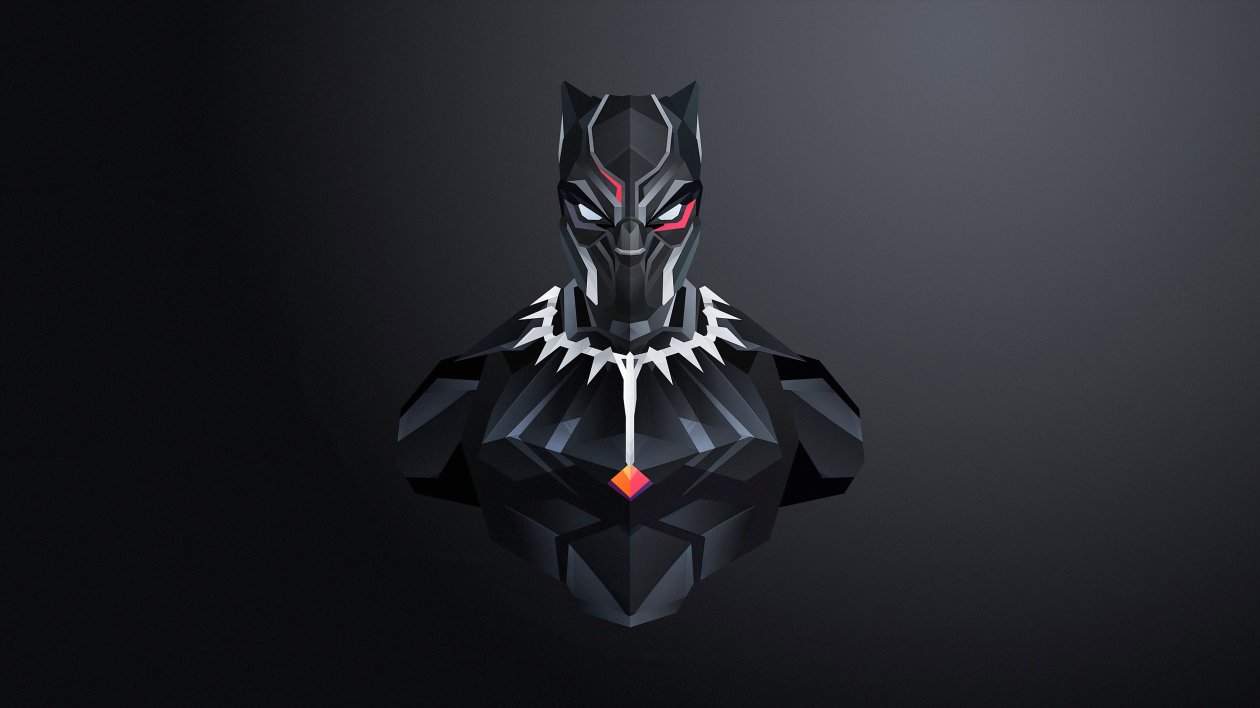 Black Panther Minimal Art 4k