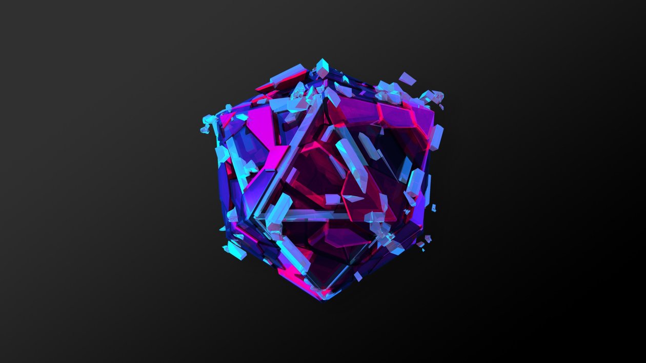 Abstract Colorful Cgi Triangle Art